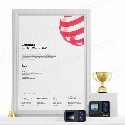 DIBELLAY SJCAM SJ20 4K Dual-Lens Action Camera – Anti-Shake, Waterproof, 5G WiFi, Touch Screen, Motion Detection