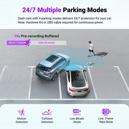 DIBELLAY Vantrue S1 Pro Max 4K Dash Cam – Front STARVIS 2, HDR, Night Vision, 5G WiFi, ADAS, GPS, 24h Parking Mode