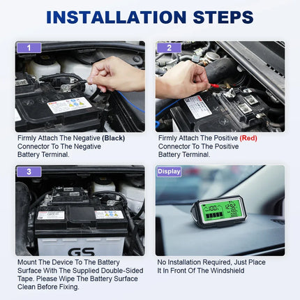 12V Car Battery Tester & Alternator Checker
