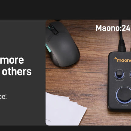 DIBELLAY MAONO PS22 Lite USB Audio Interface – XLR Input, 24-bit/192kHz, Loopback & ASIO for Music/Guitar/DAW