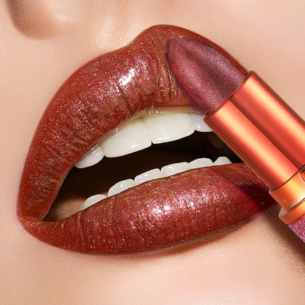 Smoky Rose Lipstick – Glossy Velvet Texture, Waterproof & Long-Lasting