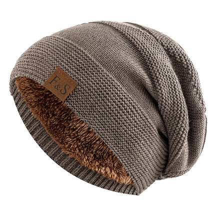 Unisex Long Fleece-Lined Beanie