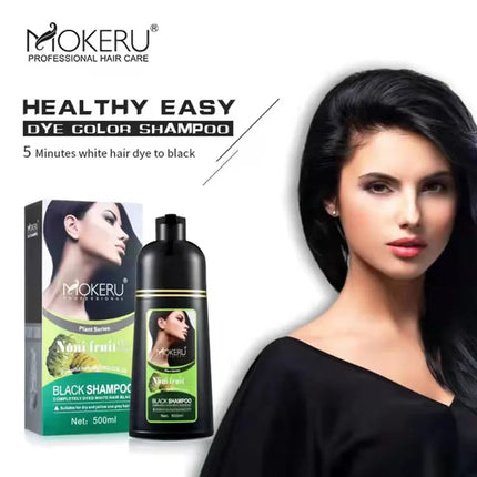 “Mokeru Organic Hair Dye Shampoo Black color