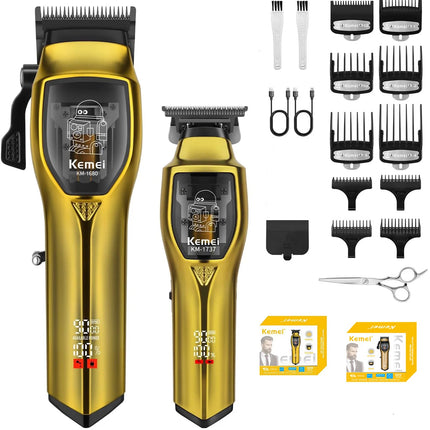 Kemei Professional Cordless Hair Clipper & Trimmer Set