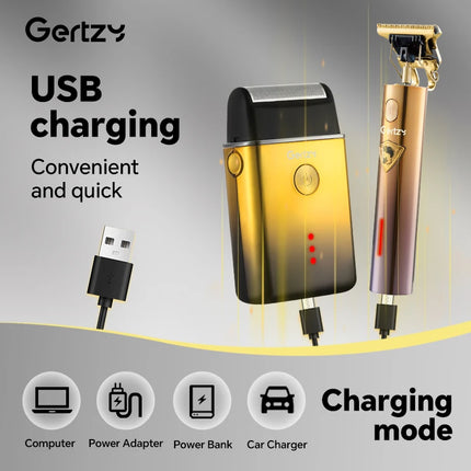 2-in-1 Electric Hair Clipper USB Rechargeable