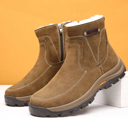 Bottes neige homme en cuir