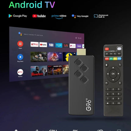 Mortal Q8 – TV Stick Android 14, Wi-Fi 6, BT 5.0, Google Assistant