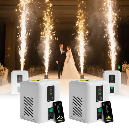 350W Mini Cold Spark Machine - Portable with Auto Cutoff,  Fountain Spark Effects for Stage/Wedding
