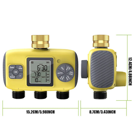 Insoma 3-Outlet Automatic Water Timer for Garden Irrigation