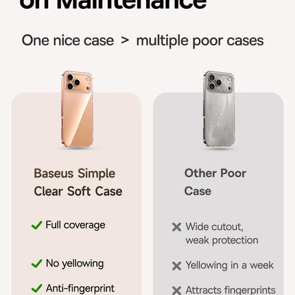 Dibellay Clear Soft TPU Case for iPhone 17–11 Pro Max (Ultra-Thin Transparent Cover