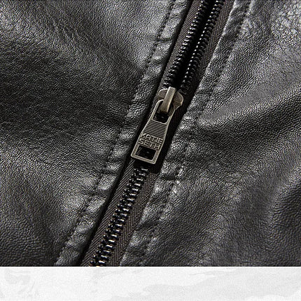 Leather Bomber Jacket Men