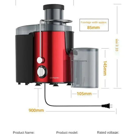 800W Fruit & Vegetable Juicer – Stainless Steel, Powerful & Easy Cleaning