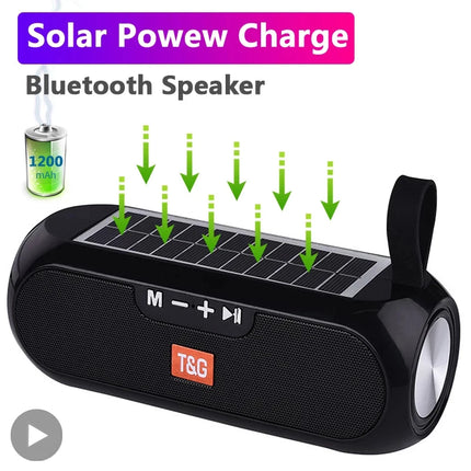 Solar FM Radio Bluetooth Speaker – Portable HiFi Bass