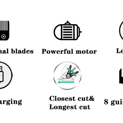 MAGICFUL New Professional Hair Clipper Rechargeable Electric Trimmer For Men
