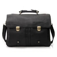 Vintage Men Leather Briefcase Tote Business bag