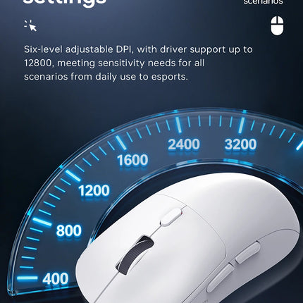 AJAZZ NJ07 Tri-Mode Gaming Mouse – 12800 DPI, Wireless & Wired