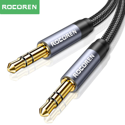 DIBELLAY Rocoren 3.5mm Aux Cable – Male to Male, 5M for Phone, Headphone, Car & Speaker