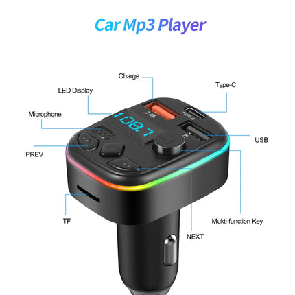 Car Bluetooth 5.0 FM Transmitter Handsfree