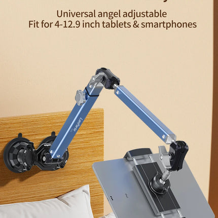 DIBELLAY – Support Tablette & Téléphone de Bureau Ultra Solide à Double Ventouse