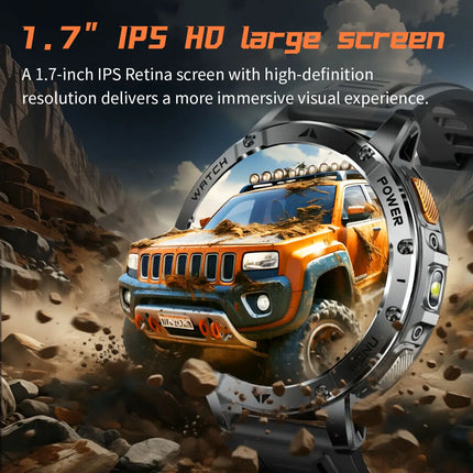 Military Sports Smart Watch with Flashlight