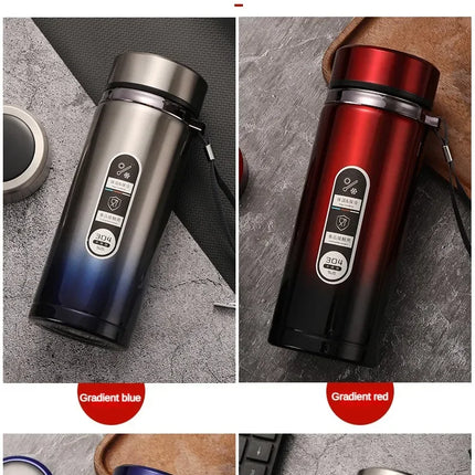 DIBELLAY – Thermos Inox 500 ml–1 L avec Affichage Température LED, Flacon Sous Vide Portable