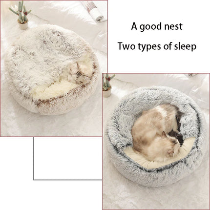 Plush Cat & Dog Bed with Cover