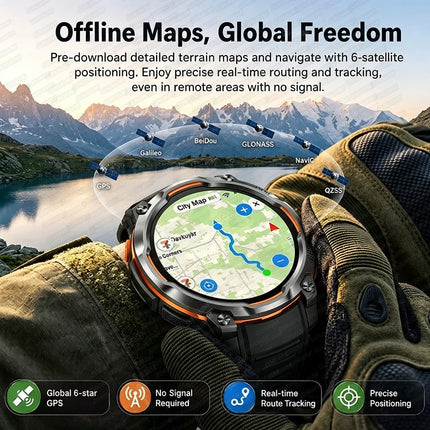 GPS Sports Smart Watch with Flashlight