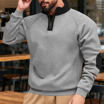 Color-Block Half-Zip Sweater