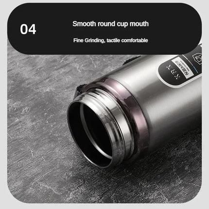 DIBELLAY – Thermos Inox 500 ml–1 L avec Affichage Température LED, Flacon Sous Vide Portable