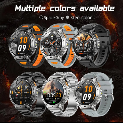 Military Sports Smart Watch with Flashlight