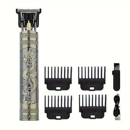 T9 Mini Barber Clipper – Compact, Travel-Friendly, Dragon Design"