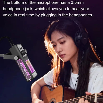 RGB Gaming Condenser Microphone with Noise Cancellation