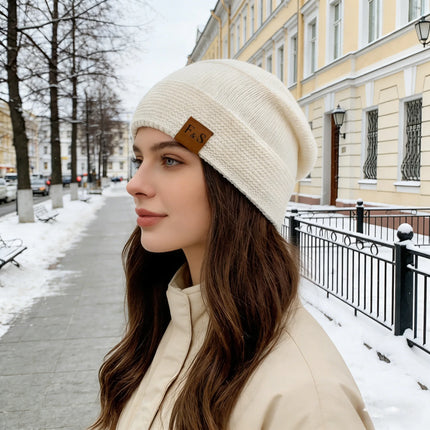 Unisex Long Fleece-Lined Beanie