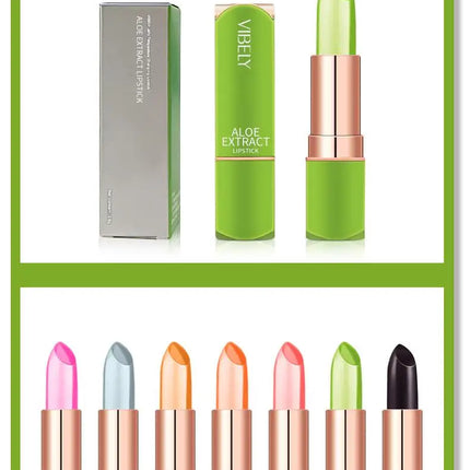 VIBELY – Baume à Lèvres 7 Couleurs Changeantes à l’Aloe Vera