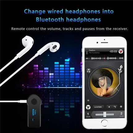 Bluetooth 5.0 Car AUX Receiver 3.5mm Hands-Free Adapter