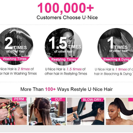 “UNice Bye-Bye Knots™ Lace Wig – Hollywood Curls, Easy Wear”