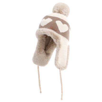 Women’s Heart Pom-Pom Beanie