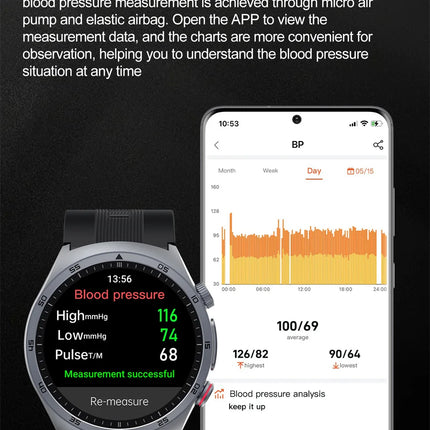 Watches Air Pump Airbag Accurate Measure Smart Watch Men Micro Physical Examination BloodPressure Sport SmartWatch