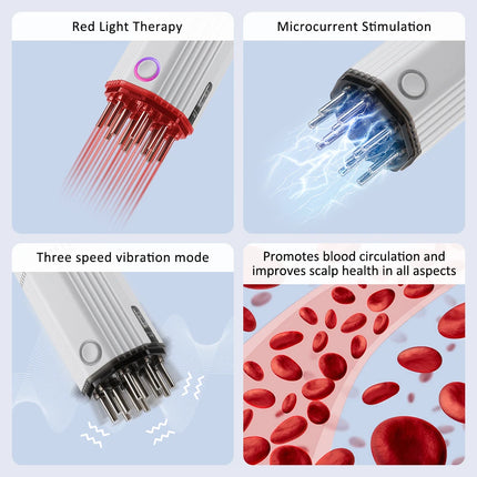 Portable Electric Hair Serum Comb – Red Light Scalp Massage & Follicle Care