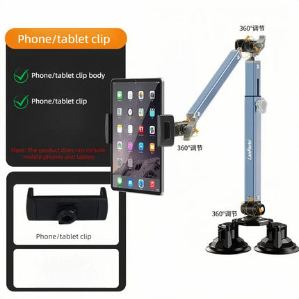 DIBELLAY – Support Tablette & Téléphone de Bureau Ultra Solide à Double Ventouse