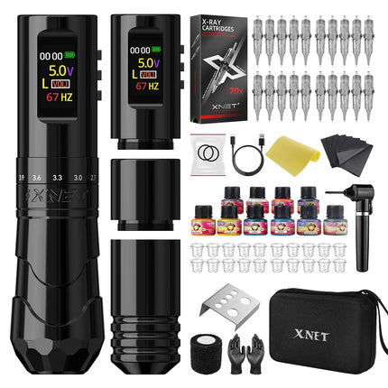 Kit XNET Void – Machine à tatouer sans fil avec encreur & écran OLED