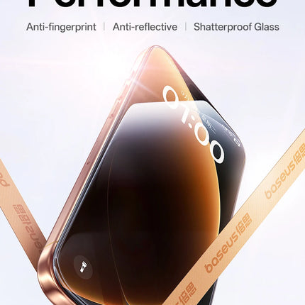 Dibellay Tempered Glass Screen Protector for iPhone 17–12 Pro Max (HD, Anti-Peep, Dust-Proof, with Cleaning Kit)