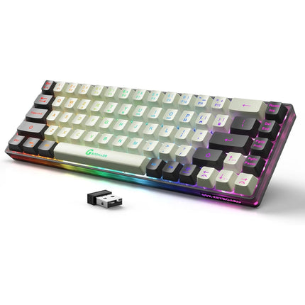 Wireless Gaming Keyboard 68 Keys – Backlit & Rechargeable