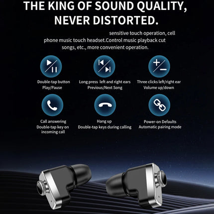 Watch TWS 2-in-1 Bluetooth Earphones HIFI 9D Sound Quality