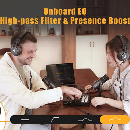 DIBELLAY Maono PD400X USB/XLR Microphone – All-Metal, Mute & Headphone, Podcast/Streaming