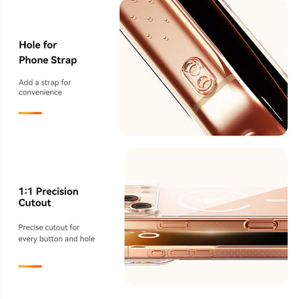 DIBELLAY Magnetic Clear Case for iPhone 17/16/15/14/13 Pro Max (MagSafe Compatible)