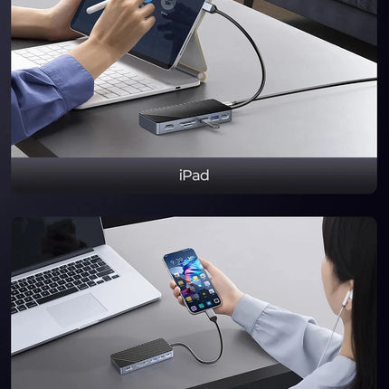 Boîtier SSD ORICO M.2 & Station d’accueil USB-C – 10Gbps, HDMI 4K, PD100W