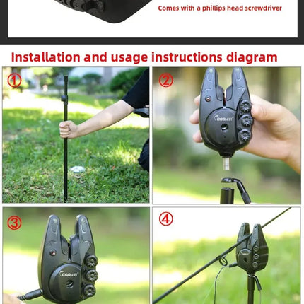 RUTI Wireless Fishing Bite Alarm Waterproof JY-82