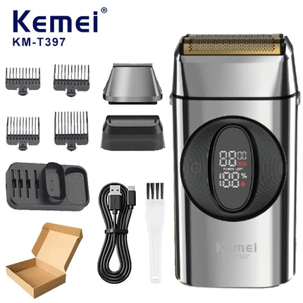 Kemei T397 Professional Hair for Men, Tondeuse à Barbe Étanche et Rechargeable