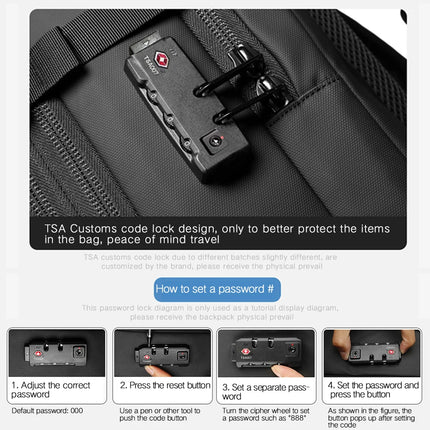 3Pcs Travel Vacuum Compression Backpack 17 inch Laptop